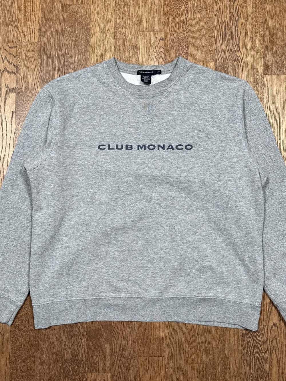 Vintage Y2K Club Monaco Made in Canada Logo Gray Sweatshirt Mens Medium
